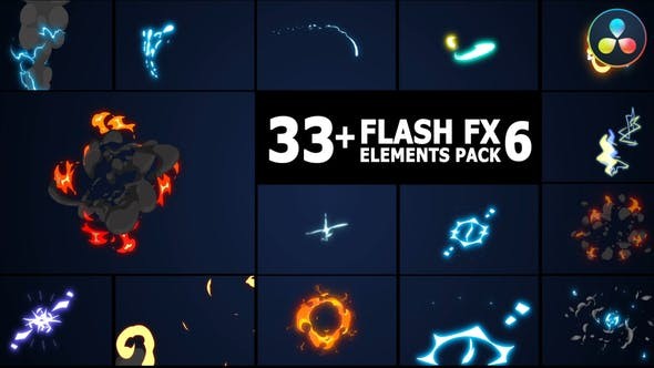Videohive Flash FX Elements Pack | DaVinci Resolve 43396106 - DaVinci Resolve