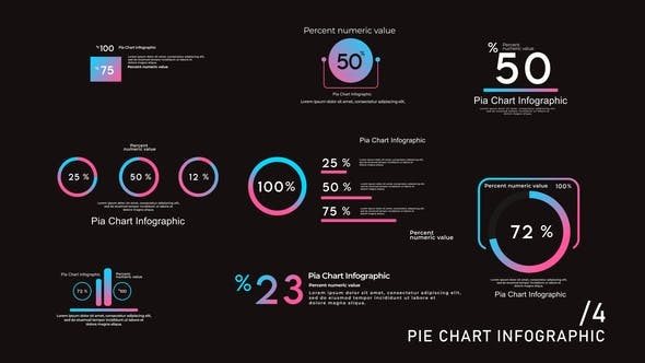 Videohive Pie Chart Infographics 4 45697093 - After Effects Project Files