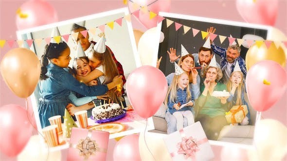 Videohive Happy Birthday Slideshow 44893498 - After Effects Project Files