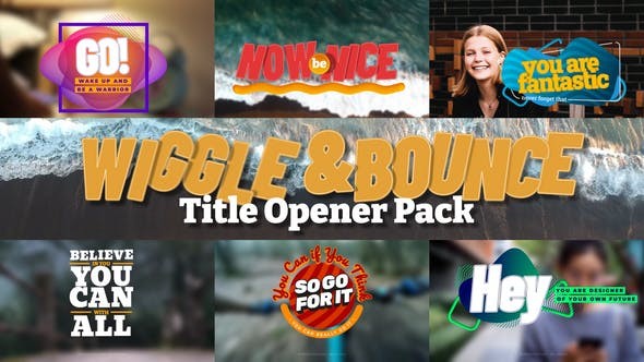 Videohive  Wiggle & Bounce Title Opener 50943354 - After Effects Project Files