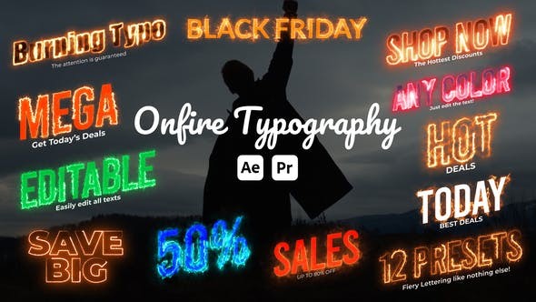 Videohive On Fire Animated Typography 51301879 -  After Effects Project Files