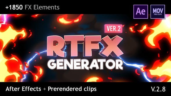 Videohive RTFX Generator [1850 FX elements] [After Effects + Pre-rendered clips] 19563523 - After Effects Project Files