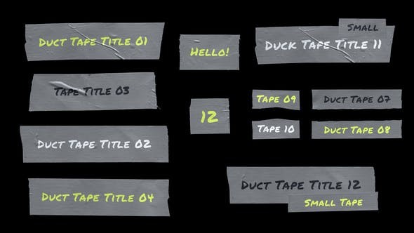 Videohive Duct Tape Titles Pack 51744507 -  After Effects Project Files