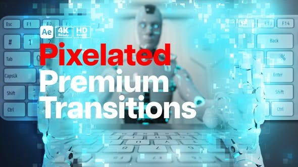 Videohive Premium Transitions Pixelated 51826444 - After Effects Project Files