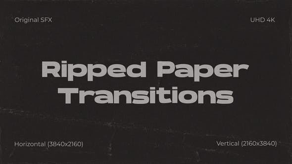 Videohive Ripped Paper Transitions 51800103 - After Effects Project Files