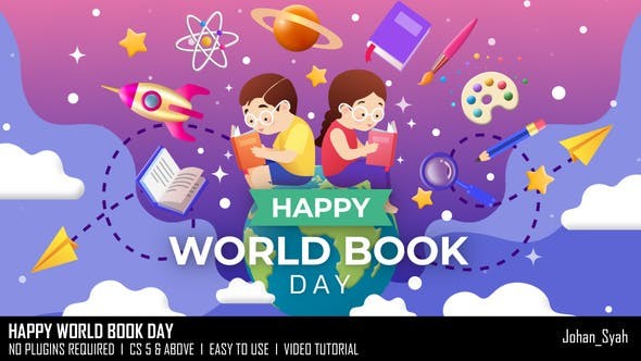 Videohive Happy World Book Day 51912769 - After Effects Project Files 
