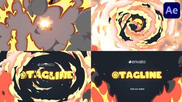 Videohive Fire Logo Opener for After Effects 52124022 - After Effects Project Files