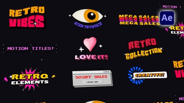 Videohive Retro Fun Titles Pack 52264252 - After Effects Project Files